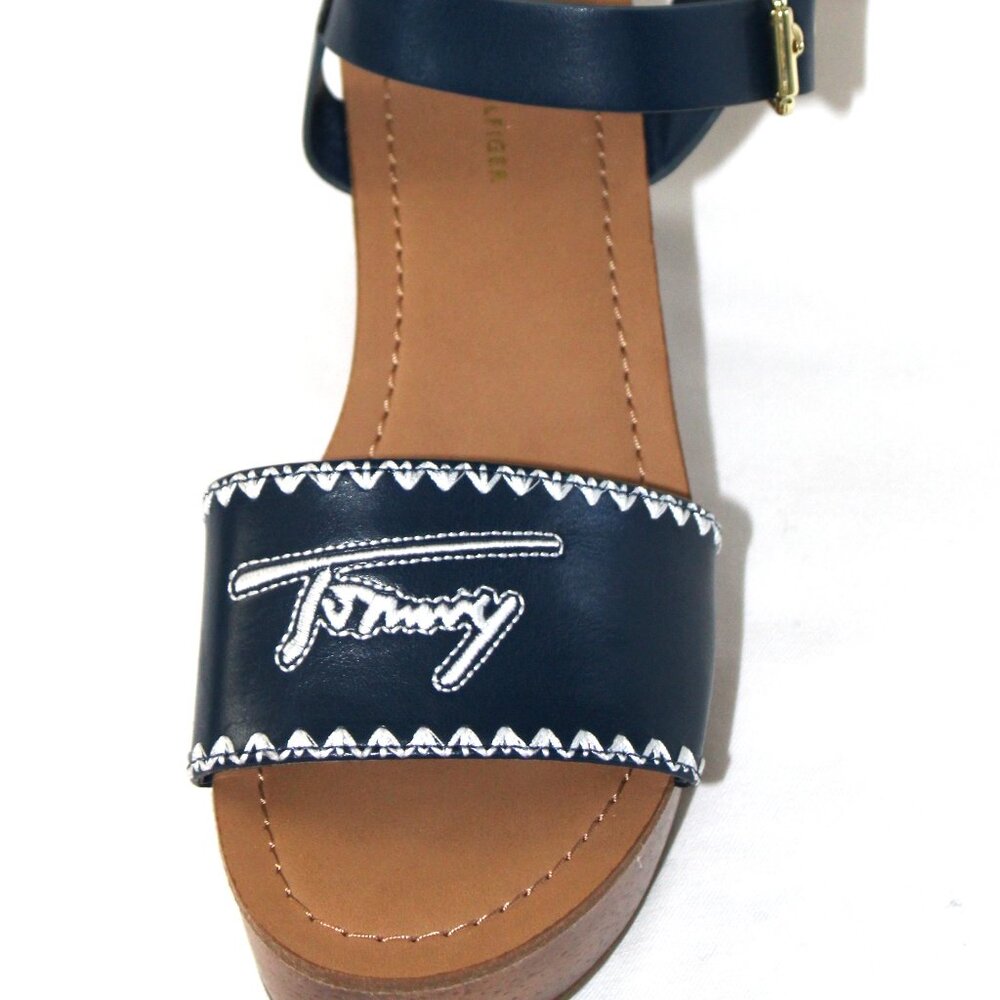 Tommy Hilfiger Women's Walalei Sandals Navy Blue Size 8